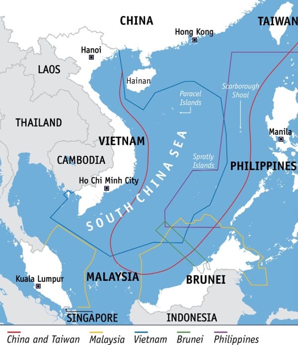 MAP OF THE WEEK Escalating Tensions in the South China Sea BTH ISSG