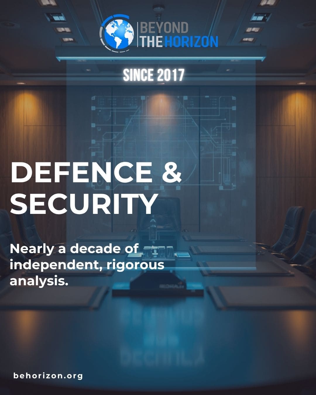 Defence & Security is not new territory for us — it's where we started. Back in 2017, Beyond the Horizon ISSG was already publishing in-depth analysis on NATO Coherence, Hybrid Warfare Taxonomy, How Deterrent is NATO’S Cyber Posture, and The Rise of Unmanned Aerial Vehicles — long before these topics dominated European policy agendas.