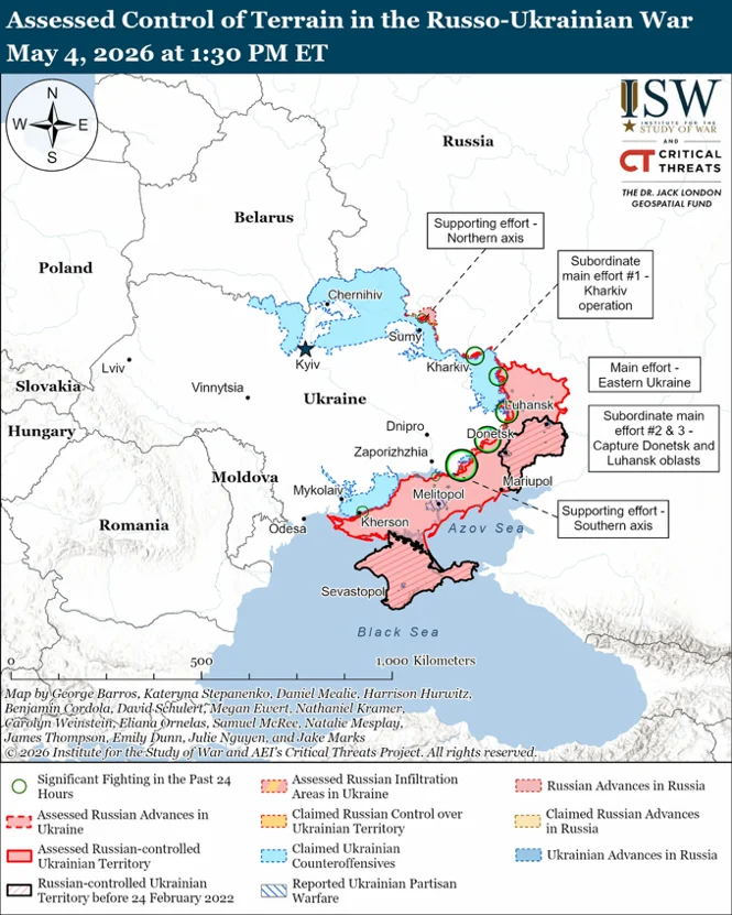 Russia’s Frontline Pressure Remains Wide, but Still Concentrated in the East Beyond the Horizon ISSG